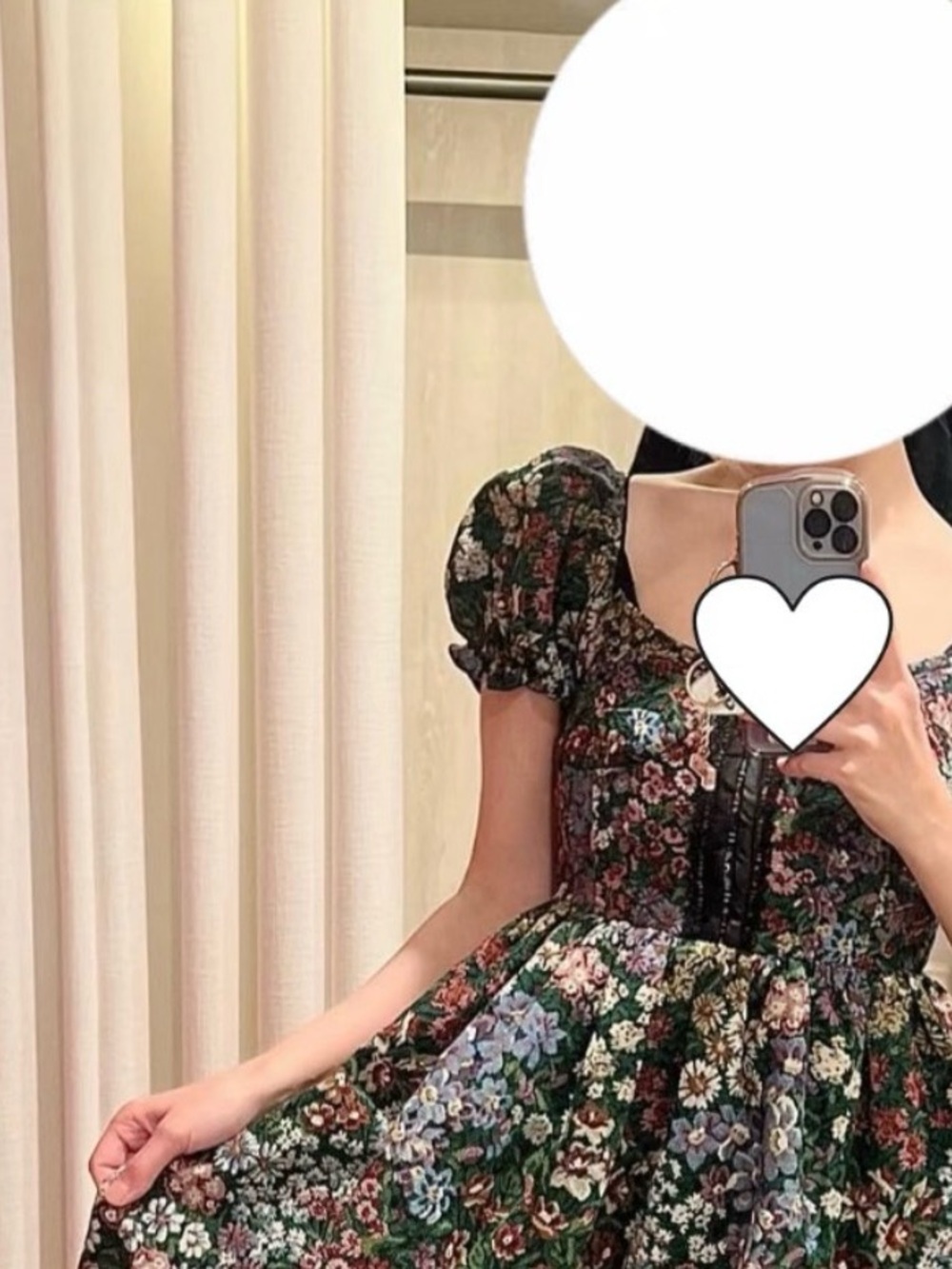 Serpenti Floral Tapestry Corset Dress | Cottagecore Fairycore Puff Sleeve